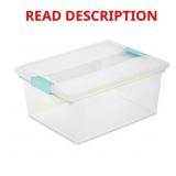 4ct. Sterilite 2.4 cu ft Clip Storage Box