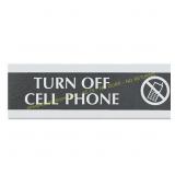 U.S. Stamp & Sign - Turn Off Cell Phone, 9x3in.