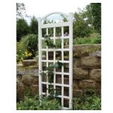 76 in. x 28 in. White Vinyl Cambridge Trellis