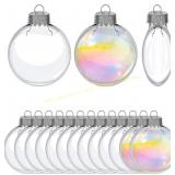 15PCS. Bloss Clear Christmas Balls, Clear