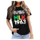 Size L His Dream My Dream MLK Women s Black Tee