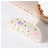 6 Ct. Elegant Claw Hair Clip, Rhinestone White