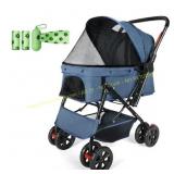 Wedyvko Pet Stroller w/ Mesh Windows (Blue)
