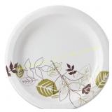 8.5 in. Green/Burgundy Paper Plates, 1,000 Ct.