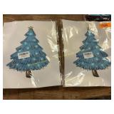 2 Ct. Keuspi Blue Xmas Tree Wall Decor (4pk)