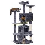 Yaheetech 54in Cat Tree, Multi-Level Dark Gray