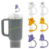 3ct. LUOLAO Halloween Ghost Straw Covers Cap