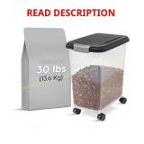 IRIS 33qt Airtight Pet Food Container, Black