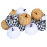 12pk. Ticlooc Mixed Artificial Pumpkins Set