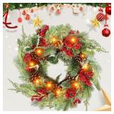 Botanic Dream 20in. Christmas Wreath w/ Lights