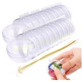 20PCS Snlkml 2.36in. Clear Fillable Xmas Balls