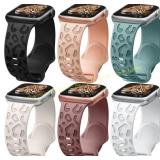 6 Pack Leopard Engraved Band for Apple Watch