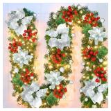 Unbranded 9ft. Christmas Garland, Green Rattan