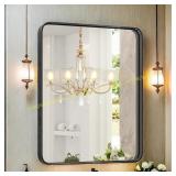 36x24 in Black Framed Farmhouse Vanity Mirror
