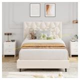 GarveeHome Twin Bed Frame with Upholstery