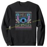 Disney Stitch Mele Kalikimaka Sweatshirt, red, 2XL