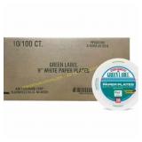 4ct AJM Green Label 9" Economy Paper Plates