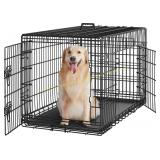 Yaheetech 42in Double Door Dog Crate w/Tray