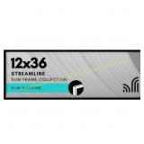 Americanflat 12x36 in. Frame - Thin Border - Black
