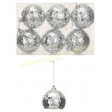 2ct. Glass & Foam Disco Ball Ornaments