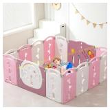 LulliSpace Baby Playpen, Foldable, 14 Panels