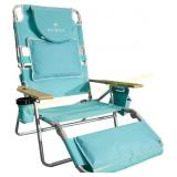 Ostrich Chaise Lounge Reclinable Beach Chair, Teal