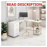 BOX 1 ONLY Techni Mobil 59 in. L-Shape Gold Two-To