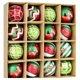 16pc. AWSL Christmas Balls - 2.36in. Shatterproof