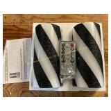 2pk. Christmas Flicker Candles w/ Remote, Black