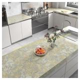 CHIHUT 12"x100" Glossy Marble Contact Paper