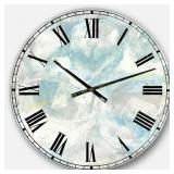 Designart 29  Metal wall clock Blue