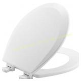BEMIS Round Wood Toilet Seat, Cotton White