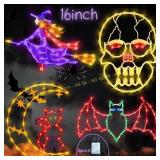 4pk. Unbranded Halloween Window Silhouette Lights