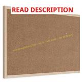 U Brands 23x35in. Cork Bulletin Board, Birch