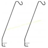 2 ct Metal Shepherds Hooks for Deck mounting black