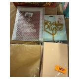 Assorted Party Supplies: Christmas, Birthday