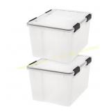 2pk IRIS USA 47 Qt Storage Box with Seal Lid