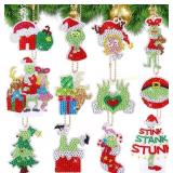 Makers 12Pc Xmas 5D Diamond Art Painting Keychains