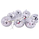 2ct. CADEVED 12 Pcs 2" Silver Mirror Disco Ball