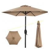 Unbranded 7.5ft Patio Umbrella, Tilt & Crank, Tan
