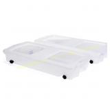 2-Pack Rubbermaid Cleverstore Under Bed Box, 68 qt