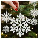 Langley 36pcs White Snowflake Ornaments Set