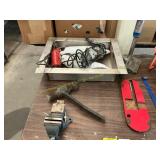 Vise, drills, hitch ball