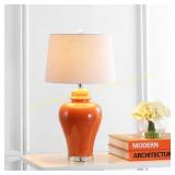 Winnie 27in. Orange Ceramic Urn LED Lamp (2)