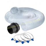 PowerTec 4x10ft. Dust Hose with Clamps & Coupler