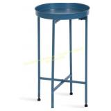 Kate and Laurel Celia Foldable Tray Table, Blue