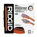 RIDGID 50 ft. 10/3 SJTW Ext. Cord, Orange