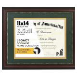 Americanflat 11x14 Diploma Frame, Mahogany