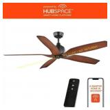HDC 60 in. Sirrine Matte Black Smart Ceiling Fan