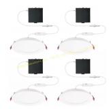 CE Pro Value LED 6in Round Canless Light 4-Pk